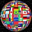 Photo de globe avec des drapeaux